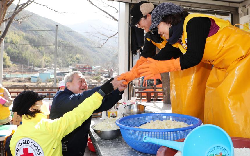 마천산불현장 자원봉사 격려방문 - 4